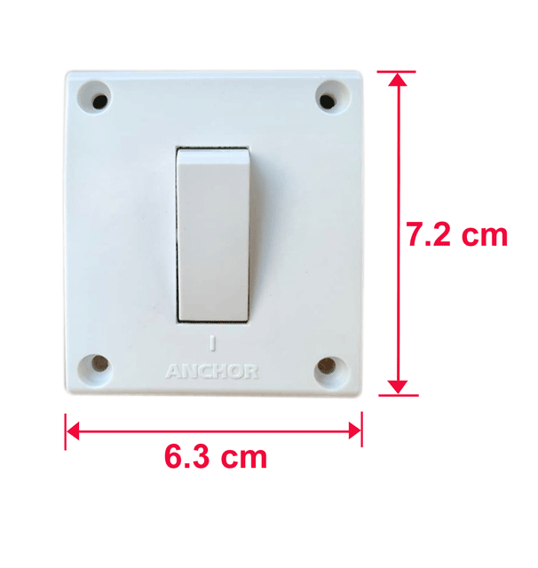 ANCHOR Penta, Capton 1Way Switch, 20A, 240V, White, 39991 (Pack of 2)