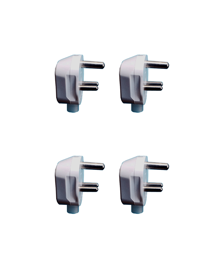 ANCHOR, Plug Top 3 Pin, White, 6A, 240V, 39572 (Pack of 4)