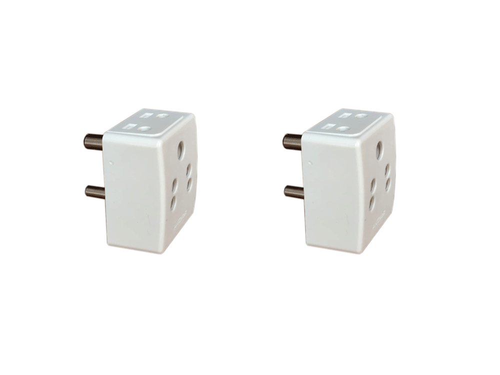 ANCHOR PENTA, 3 Pin Multi Plug, Deluxe, 6A, 240V, White, 3155 (Pack of 2)