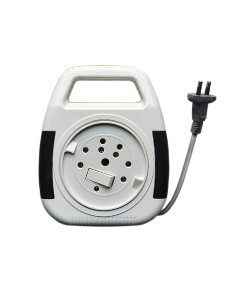 ANCHOR Cherry Flexi Cord, Extension Cord With Socket, 2 Pin, 4 Metre, 6A, 240V, White, 5208