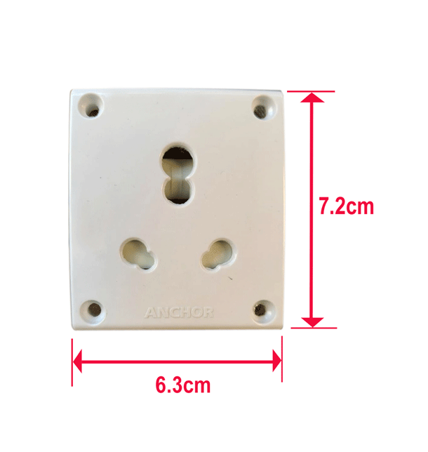 ANCHOR Penta, UNI Socket, Capton, 6A/16A, 240V, White, 39994 (Pack of 2)