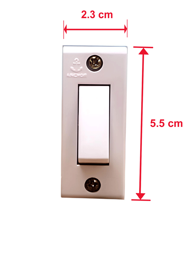ANCHOR PENTA, 1Way Switch, Deluxe, 6A, 240V, White, 38058 (Pack of 5)