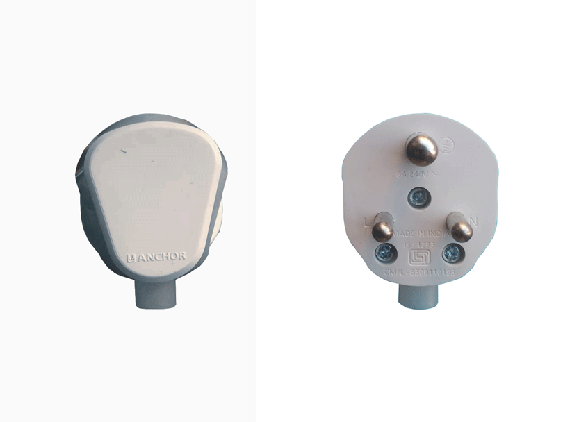 ANCHOR, Plug Top 3 Pin, White, 6A, 240V, 39572 (Pack of 4)